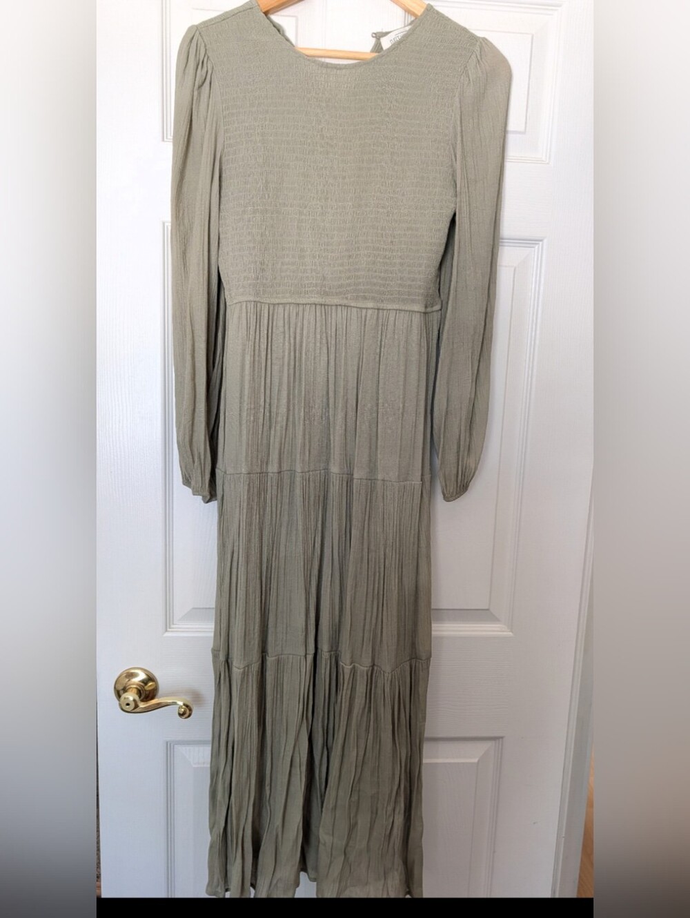 Sage Green Long Sleeve Maxi Dress